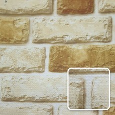 데코코마니 접착식 3D 단열벽지 JD-033, 벽돌