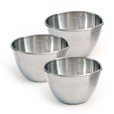 Iwooa 不鏽鋼無把手計量攪拌碗 250ml x 3入, 單一顏色, 3個