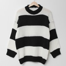 Papadam寬條紋孕婦針織T恤