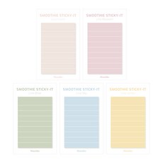 Monolike 自黏便條紙 Smoothie ver2 5款組合, Line, 1套