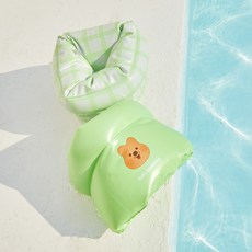 KiKi QUOKKA Mellow格紋手臂圈2件組, 1套, 綠色