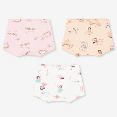 Uni FRIend 女童款Lovelies系列印花四角內褲 3件組