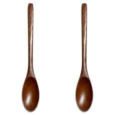 장미목 옻칠 타원형 티스푼, 2개