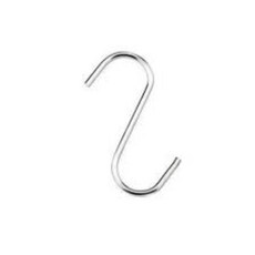 TRENY 不鏽鋼S掛鉤(中)9CM-6入 門後/牆面掛勾 居家收納好幫手, 1入