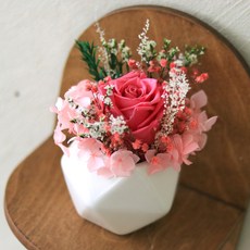 ScentBasket 人造單枝玫瑰永生花中心擺飾, 粉紅色