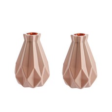 마크하스 모던 꽃병 숏다이아몬드, 핑크, 2개