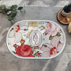 yoliyolo 可水洗防滑珪藻土腳踏墊, 花卉3