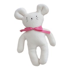 我也想擁有一個動物老鼠娃娃靠墊, 白色的
