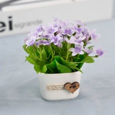 Souplace 人造櫻草花盆栽組 S261-0100PU, 紫色, 1套