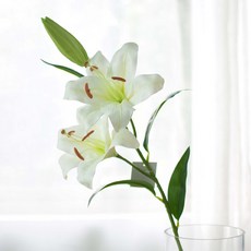 百合室內裝飾人造花 2入 YT_RC046, 白色, 2個