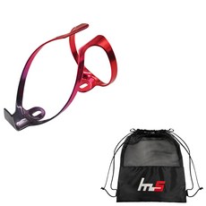 LUNJE 自行車水壺架 + 專屬小袋套組 CYYP-135-1PU, 1套, 紅色（搖籃）