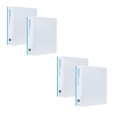 ECO Chungwoon 3孔D形環活頁夾A4310x270x55mm2p+3孔D形環活頁夾A4310x270x95mm2p, 白色, 1套