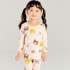따솜 아동용 동물모자 30수 후라이스 9부 실내복 상하세트