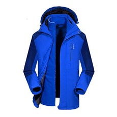 Leon男款兩件式襯裡可拆卸式防風防水登山外套 JY270