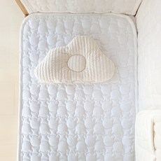 아이레빗 유아용 인견 곰누빔 도톰 양면 침대 패드 보니유아 호환, 크림 아이보리 + 아이보리, 1개