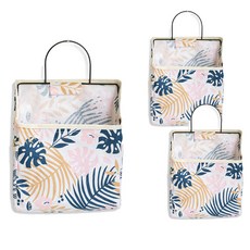 更美好的日子方形多功能壁掛布收納袋 YT_RI262 3個, 粉色的