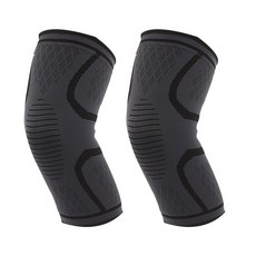 마켓에이 스포츠 테니스 축구 실리콘 무릎 보호대 블랙, 2개