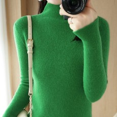 soleil 女款 Lumi 半高領柔軟長袖針織衫