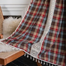 Maket Gamseong 格紋窗簾, 咖啡色