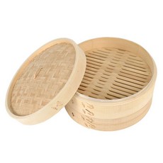 雙層竹編蒸籠, 18 號, 1套