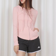 엘쏘 필라테스 운동복 골지 슬림 라인 후드 집업