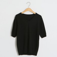 VANILLA MINT 女款V領短袖針織衫