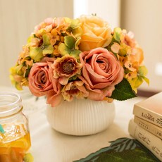 GAPANG 乾花花束 TESI035 + 花瓶, 01黃色