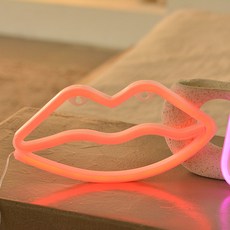 홈마인 네온사인 LED 무드등, 5 입술