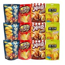 馬鈴薯餅乾組 4款口味, 1組, 薯條餅乾 56g 3入+香辣風味薯條餅乾 56g 3入+厚切洋芋片 60g 3入+Jagabee薯條餅乾 45g 3入