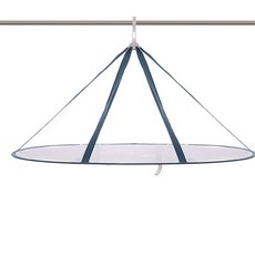 양말 의류 건조 그물 주머니 타원형 1단, 블루, 1개