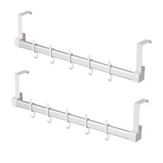 모나코올리브 알루미 5후크 방문걸이 도어훅, 화이트, 2개