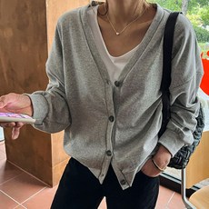 NANING9 女款肯茨寶V領開襟衫