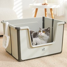 DING DONG PET Line 折疊式貓砂盆, 1個, 灰色