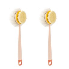 Ollum 雙面沐浴刷 B, 2個, 粉紅色, 1入