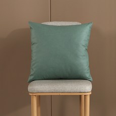 홈플로우 단색으로 고급스러운 가죽 쿠션 커버