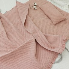 可拆式水洗絎縫午睡被子, 桃粉色