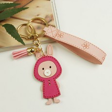 Bidan-gil 兒童雨衣兔子流蘇鑰匙圈