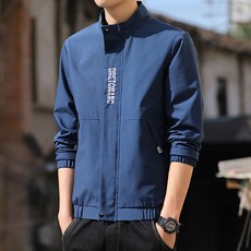 남성용 DM 중년 캐주얼 레터링 자켓