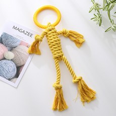 carno 寵物拉扯繩結玩具, 1個, 黃色