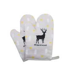 多種可愛圖案厚廚房烘焙烤箱隔熱手套 2入, 14, 1個