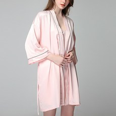 마켓A 로브 실크 홈웨어 가운슬립세트