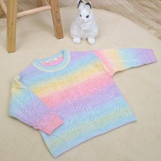 WISHKIDS 童裝女童彩虹毛衣