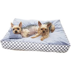 강아지 방석 + 베개 세트, 그레이사각, 1개