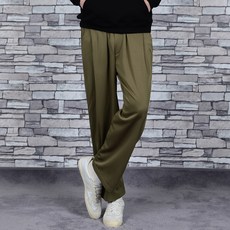 타운클로 남성용 J와이드 핀턱 기모본딩 팬츠