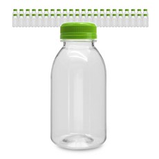 Mirkorea 牛奶透明綠蓋PET瓶, 48個