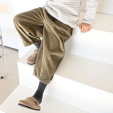 sonyun market 兒童GOSOMI壓褶燈芯絨保暖寬褲