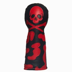 덱스 골프 해골 우드커버, 블랙 + 레드