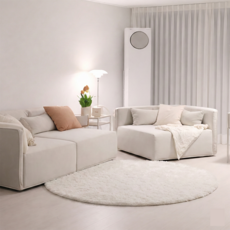 힐링스팟 장모 원형 러그