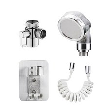 洗手台外接式洗頭蓮蓬頭/連蓬頭支架/洗頭/洗手台外接/小蓮蓬頭 單一商品, 1個, 銀色