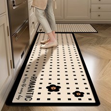 YUNMI 輕奢矽藻泥廚房地墊 防水防油止滑地墊 居家長條地毯 腳踏墊 浴室吸水地墊 玄關地墊, 克洛迪雅